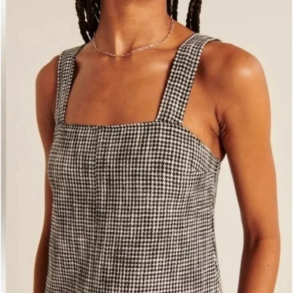 Abercrombie & Fitch dress ,halter,tweed,houndstooth, lagenlook,lined,mini - Picture 3 of 9